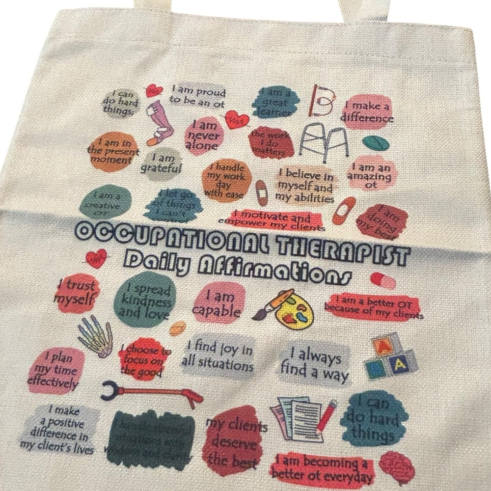 Occupational Therapist Daily Affirmations Tote Bag OT‎ Gift